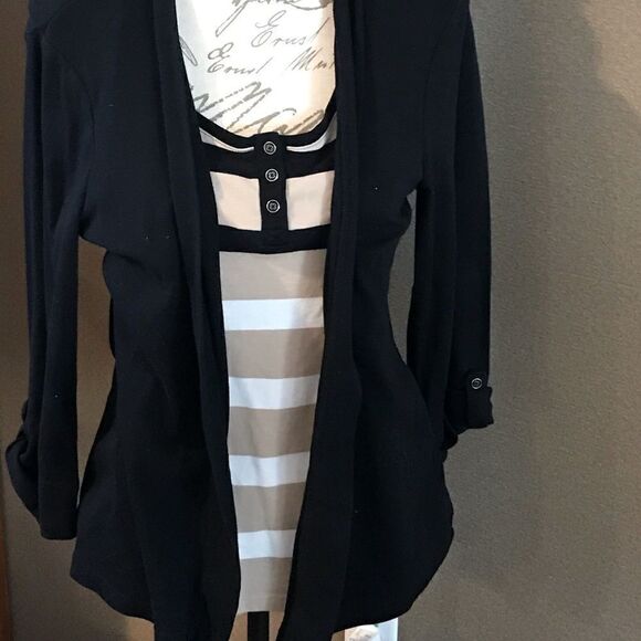 Craft and Barrow Blouse with Attached Sweater Large - Picture 2 of 16